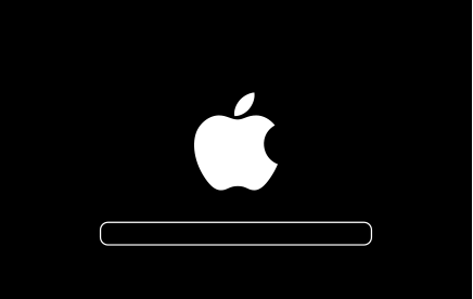 Urgence : une grosse barre de progression s’affiche en bas, sous le logo Apple pendant le démarrage du Mac...